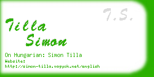 tilla simon business card